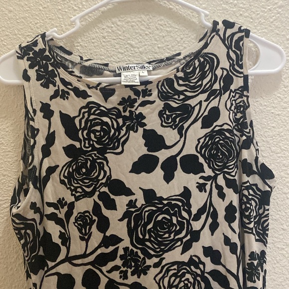 WinterSilks Floral Women's Top L - Picture 2 of 4